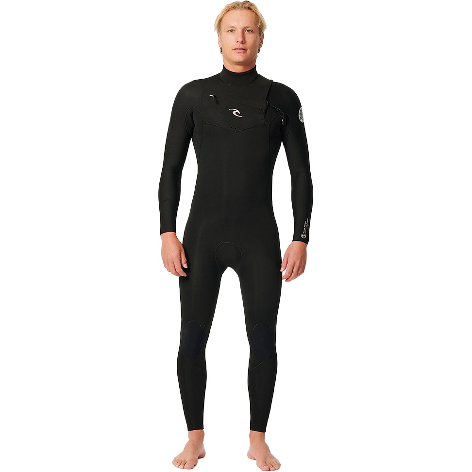 2025 Rip Curl Mens Dawn Patrol Performance 4/3mm Chest Zip Wetsuit 15DMFS - Black